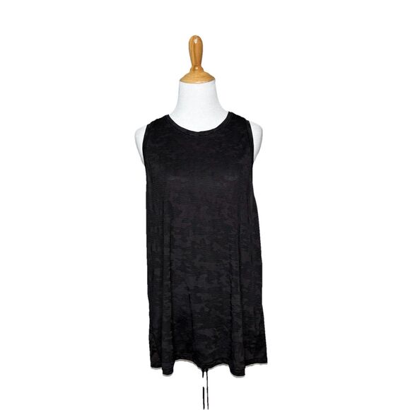 Lululemon Open Back Tank High Neck Black Grey Camo Size 8 based on measurements - Picture 1 of 8